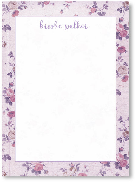 Notepad - Loveshack Inspired Lavender floral