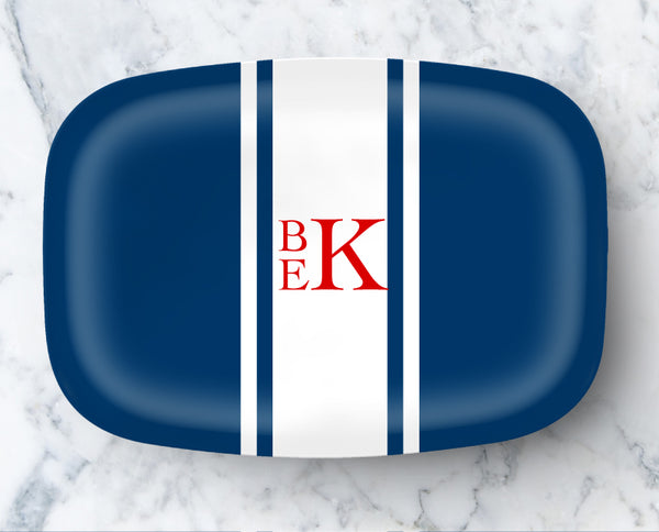 Copy of Platter - Racing Stripe White Stripes (click for more colors)