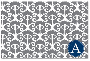 Laminated Placemat - Ikat Bengal Grey