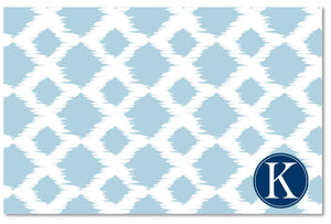 Laminated Placemat - Ikat Blue