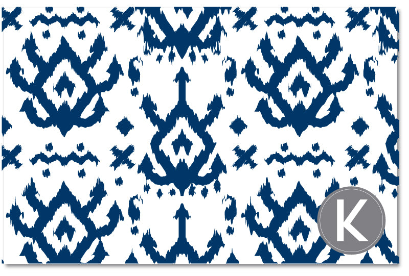 Laminated Placemat - Island Ikat Navy