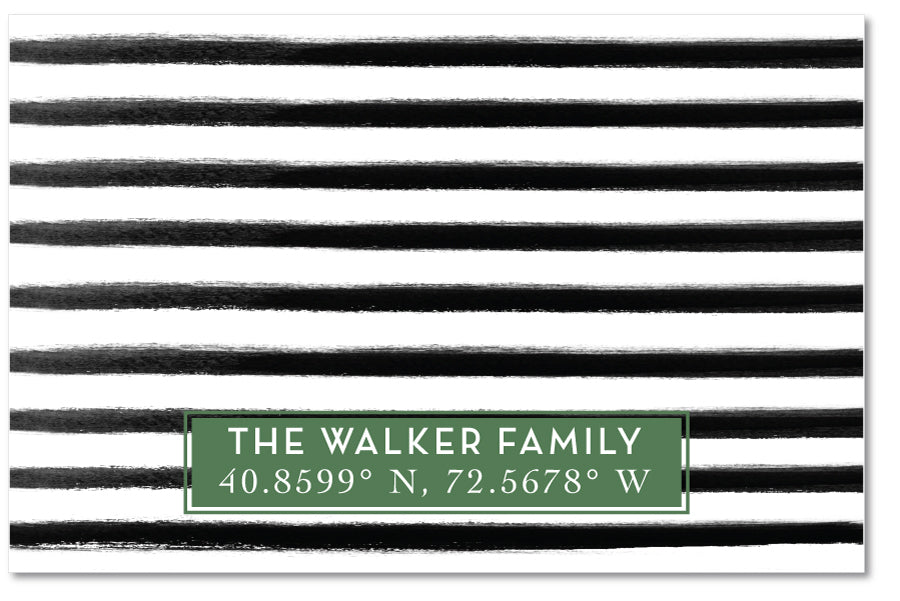 Cutting Board - Watercolor Stripes Black