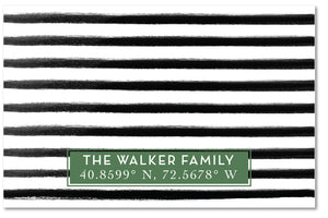 Cutting Board - Watercolor Stripes Black