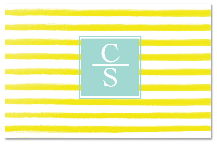 Cutting Board - Watercolor Stripes Yellow