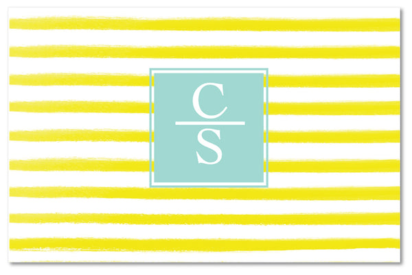 Cutting Board - Watercolor Stripes Yellow