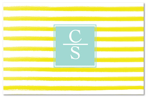 Cutting Board - Watercolor Stripes Yellow