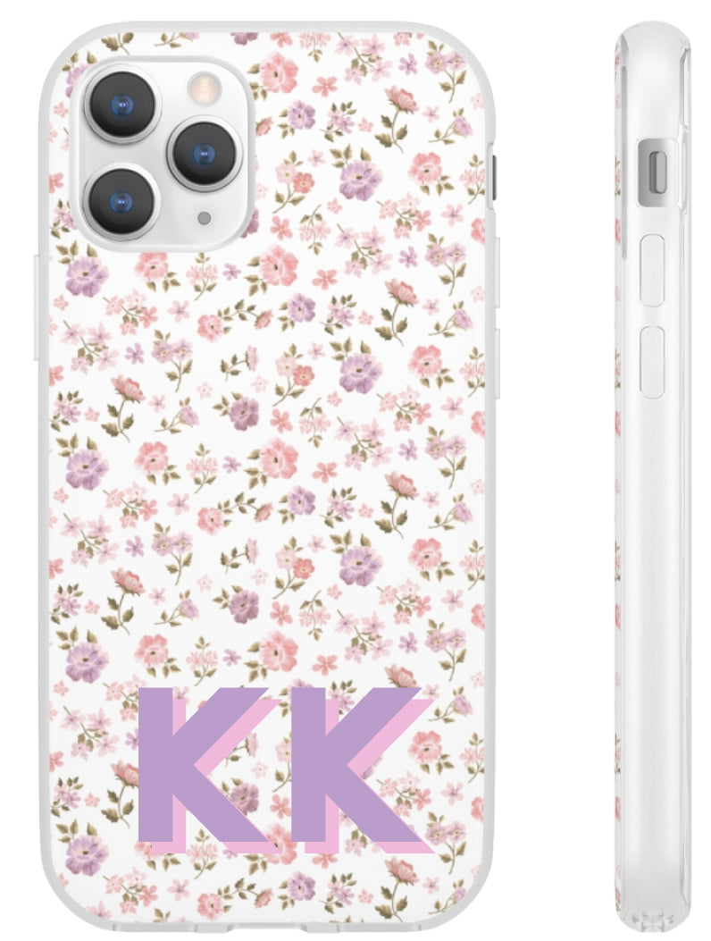 Flexible Phone Case Rubber Protective Love Shack Fancy Inspired Disty Floral White