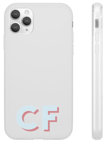 Flexible Phone Case Rubber Protective, Shadow Print Monogram