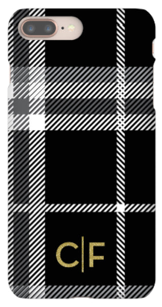 Phone Case - Modern Plaid Black
