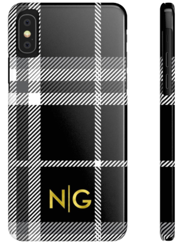 Phone Case - Modern Plaid Black