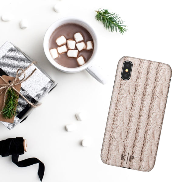 Phone Case - Cable Knit Cream