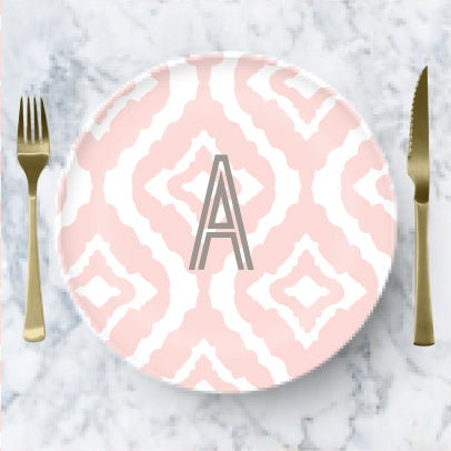 Plate - New Ikat Hot Pink