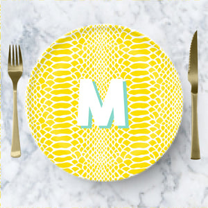 Plate  - Snakeskin Yellow