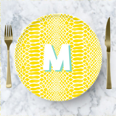Plate  - Snakeskin Yellow