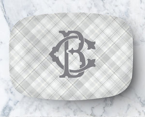 Platter - Chic Grey Plaid