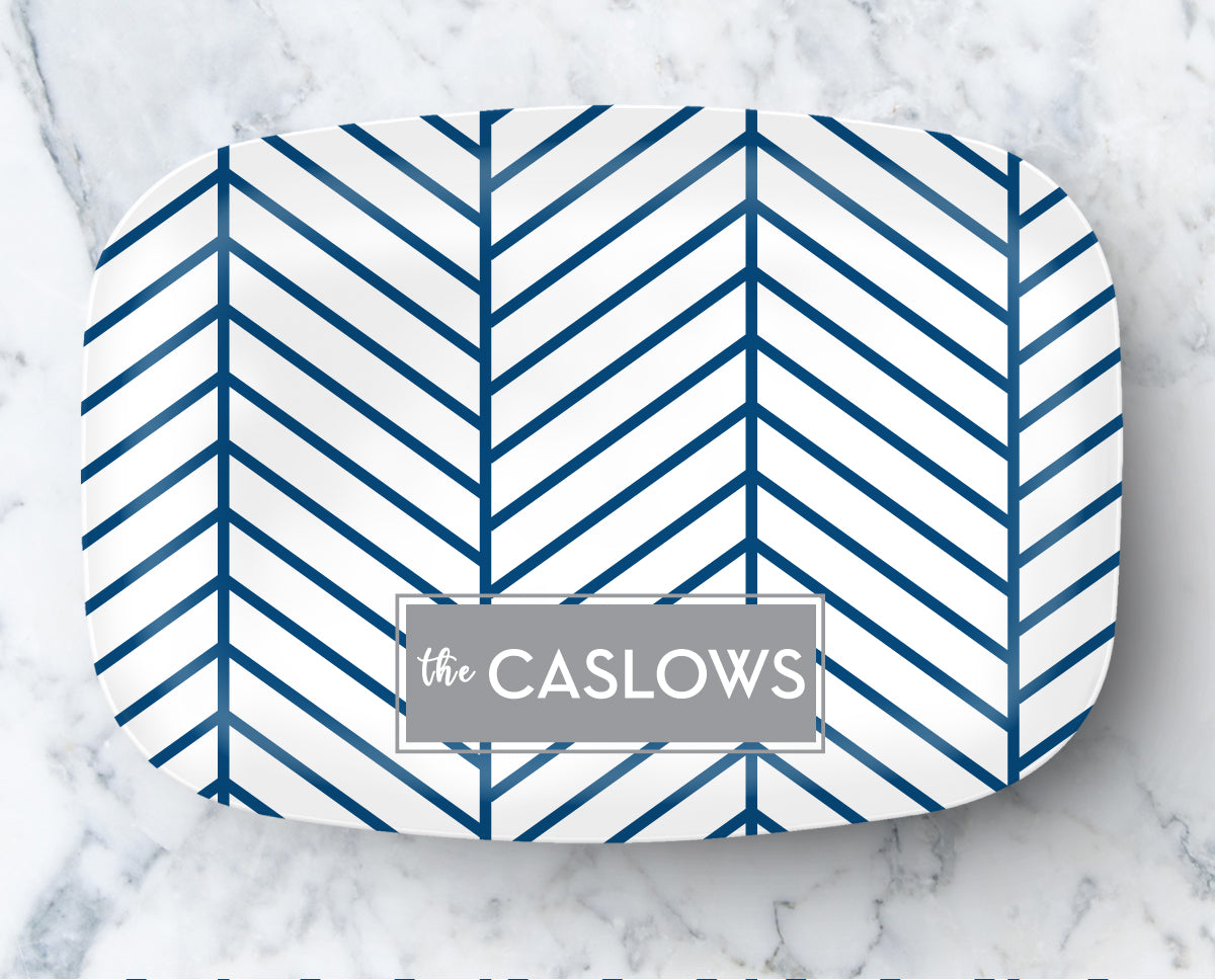 Platter - Herringbone Navy