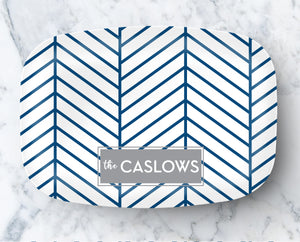 Platter - Herringbone Navy