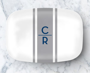 Platter - Racing Stripe White Background (click for more colors)