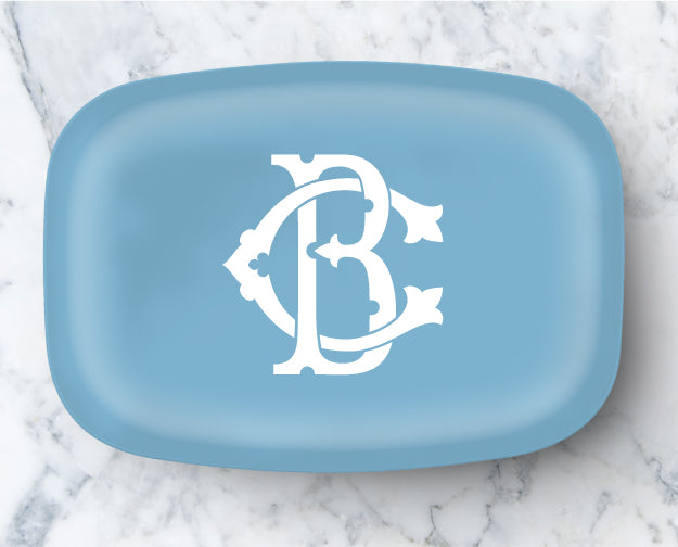 Platter - Solid with Monogram (click to choose more colors)