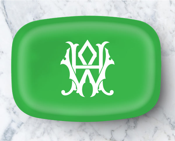 Platter - Solid with Monogram (click to choose more colors)