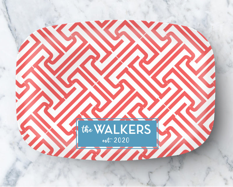 Platter - Fretwork Aqua