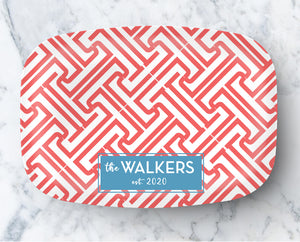 Platter - Fretwork Aqua