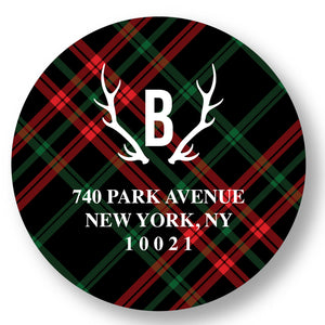 Address Label Tartan Plaid
