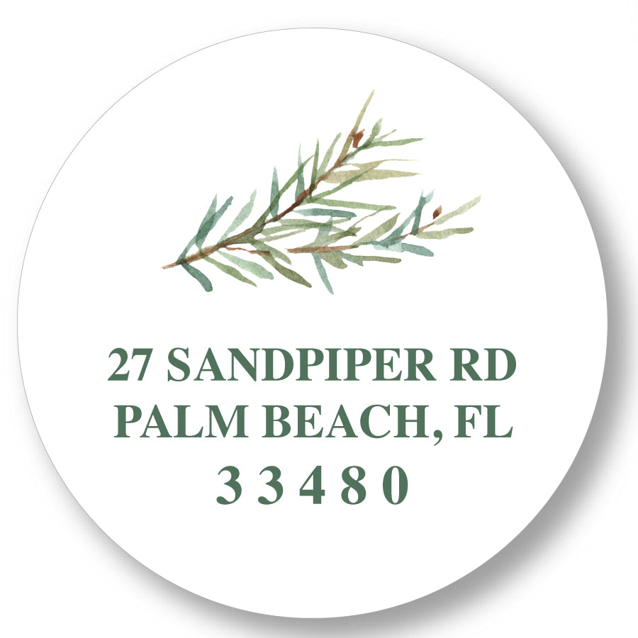 Address Label Rustic Fern