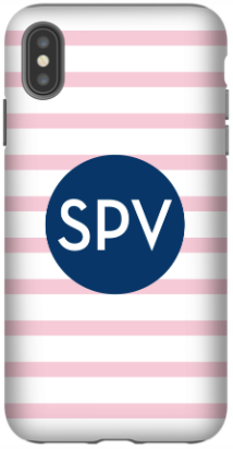 Phone Case - Preppy Stripes Pink