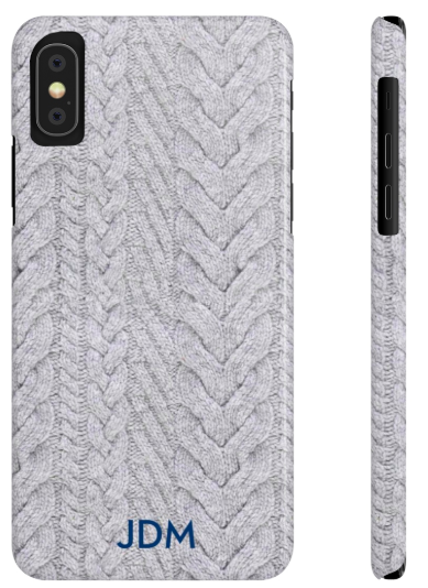 Phone Case - Cable Knit Grey