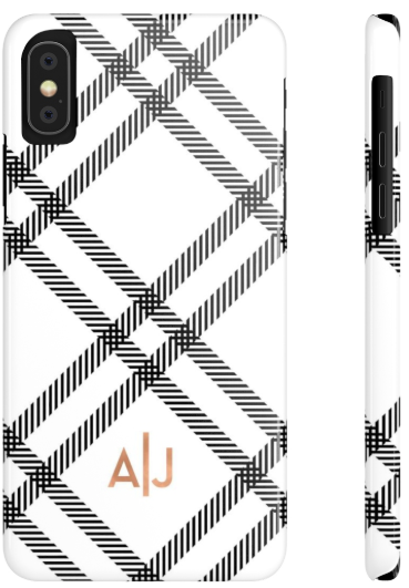 Phone Case - Modern Plaid White
