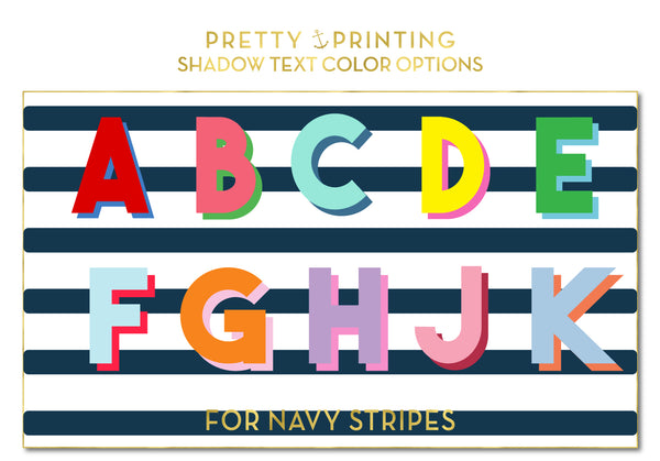Flexible Phone Case Rubber Protective Preppy Navy Stripes Shadow Monogram