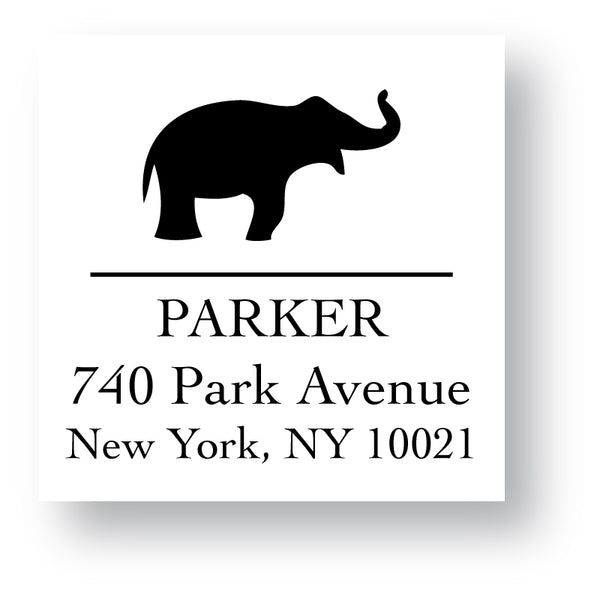 Self Inking Address Stamp - Elephant