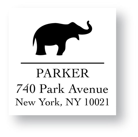 Self Inking Address Stamp - Elephant