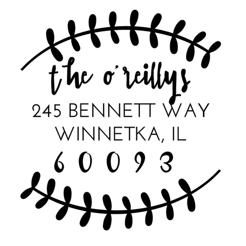 Self Inking Address Stamp - Vine Border
