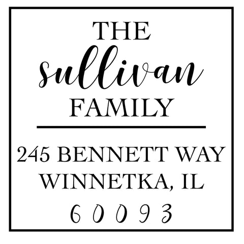 Self Inking Address Stamp - Script Name