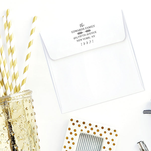 Self Inking Address Stamp - Wheat Accent