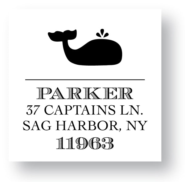 Self Inking Address Stamp - Whale