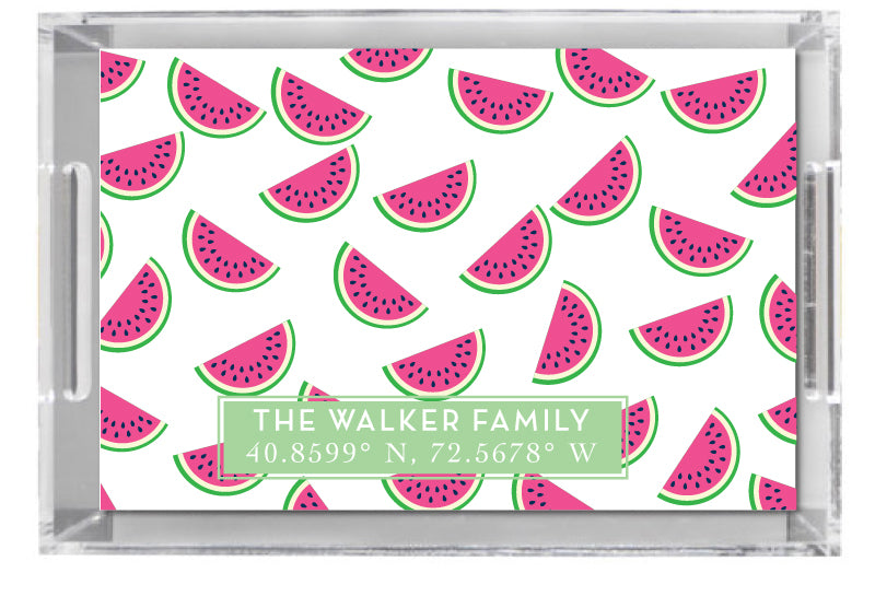 Lucite Tray - Watermelon