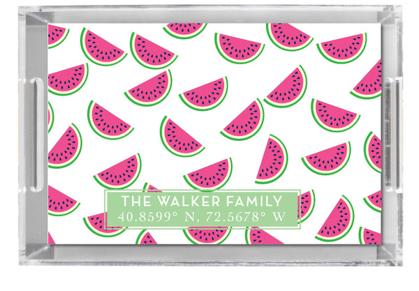 Lucite Tray - Watermelon