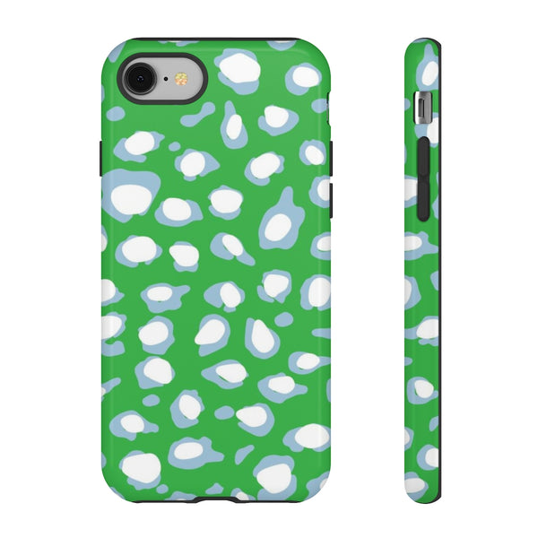 TOUGH Cases Pretty Printing X Beautycounter Limited Edition Case Preppy Leopard Spots Green