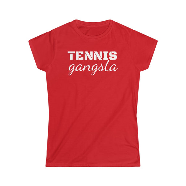 Tennis Gangsta short sleeve tee shirt, White logo, more T-shirt colors available
