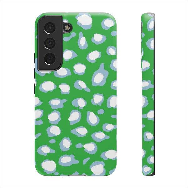 TOUGH Cases Pretty Printing X Beautycounter Limited Edition Case Preppy Leopard Spots Green
