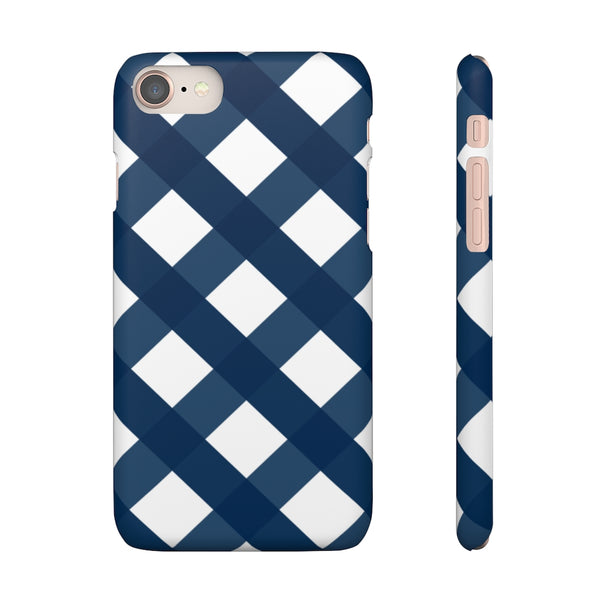 Ginghman Navy + White Blue Phone Case