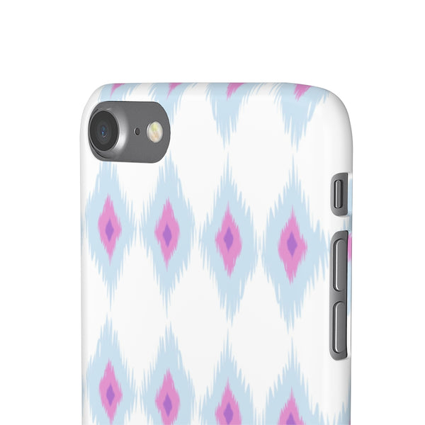 Chic Ikat Aqua + Pink Phone Case