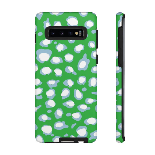 TOUGH Cases Pretty Printing X Beautycounter Limited Edition Case Preppy Leopard Spots Green