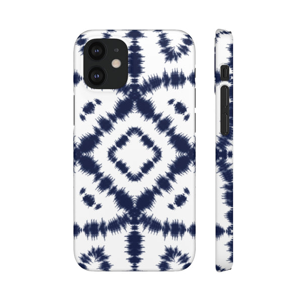 Shibori Navy + White Phone Case