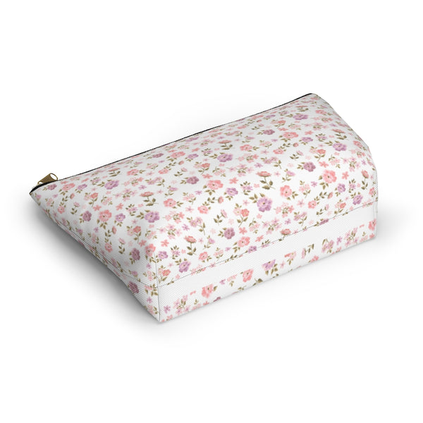 Preppy Floral Shabby Chic - Accessory Zip Pouch Available in Two Sizes