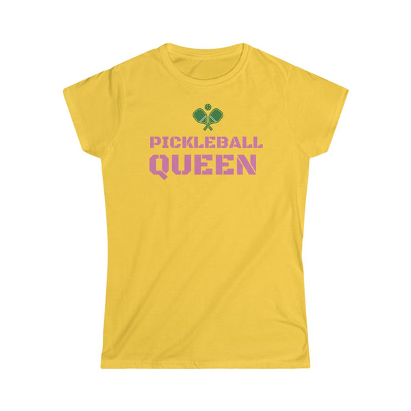 Pickeleball Queen short sleeve tee shirt, crew neck, soft spun cotton blend, perfect for Tennis Captain, Team gift