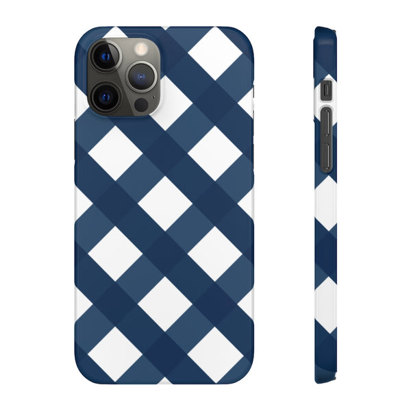 Ginghman Navy + White Blue Phone Case